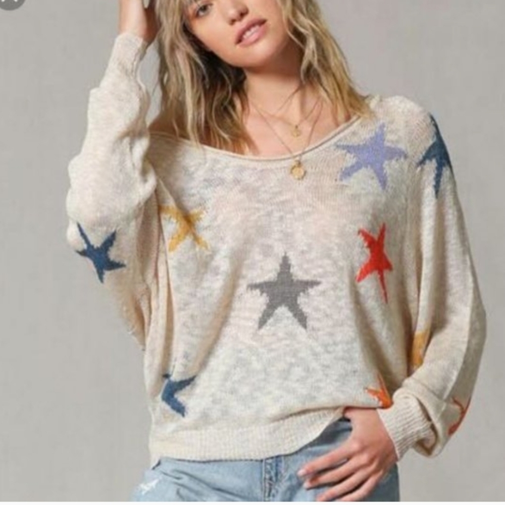 Blank Paige Star Print Sweater💰
